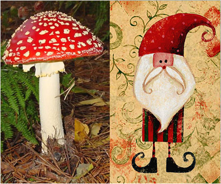Mushroom Santa for Christmas